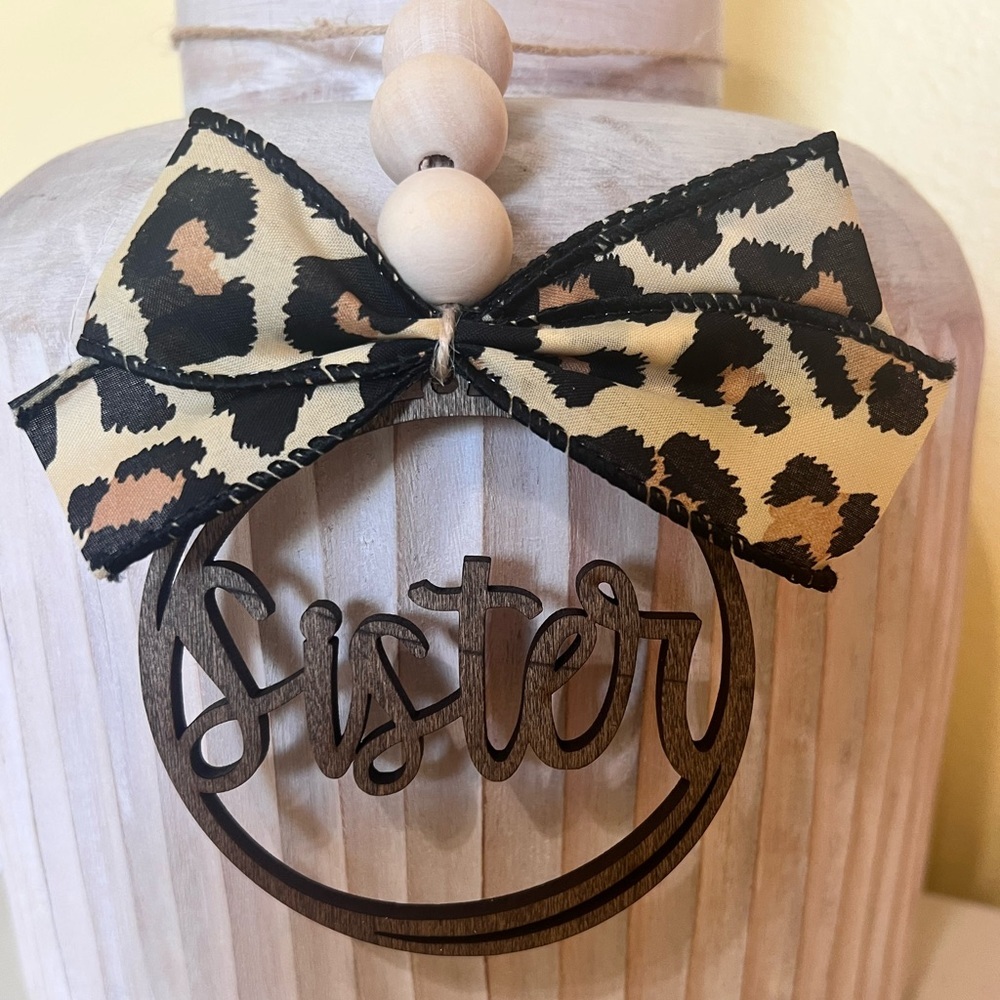 Sister Car Rearview Mirror Charm Ornament